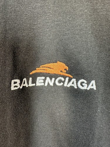 Neu mit Etikett Balenciaga 3B Icon Unifit gesticktes Logo Sport T-Shirt schwarz Größe L - Bild 2 von 14