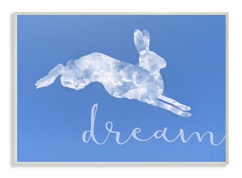 Stupell Home Décor Dreamer Cloud Bunny Wall Plaque Art, 10 x 0.5 x 15, Proudl...