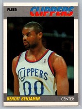 1987-88 Fleer Benoit Benjamin #10 Los Angeles Clippers