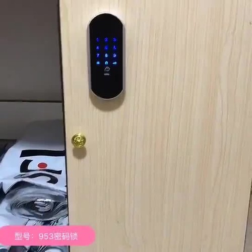 Digital Smart Cabinet Door Lock TouchScreen Locker Wardrobes Password RFID Lock - Video 1 of 1