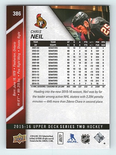 2015-16 UPPER DECK SERIES 2 Base Cards - Take Your Pick to Complete your set - Picture 268 of 386