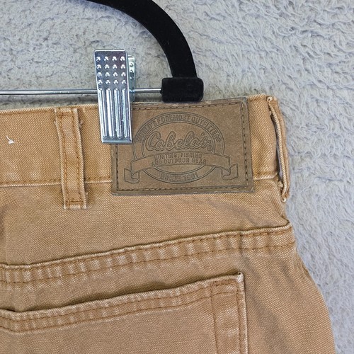 Cabelas Shorts Mens 38 Khaki Bermuda Canvas Regular Fit Workwear Outdoor Hiking - Picture 6 of 14