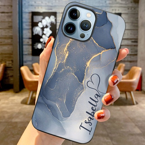 Marble Personalised Case For iPhone 16e 15 Pro Max 14 13 12 11 Soft Phone Cover - Picture 124 of 132