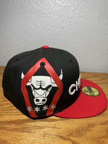 🏀 CHICAGO BULLS NEW ERA 59FIFTY - 7 1/2 FITTED HAT CAP 🏀 - Picture 3 of 7