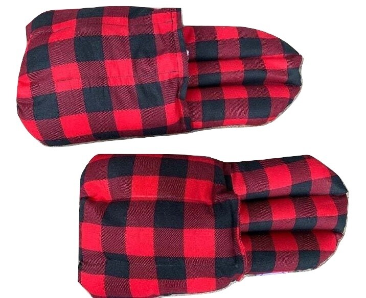 Herbal Foot Warmers,Herbal Pack,Heat Wrap,Herbal,Slippers,Booties,Red Plaid