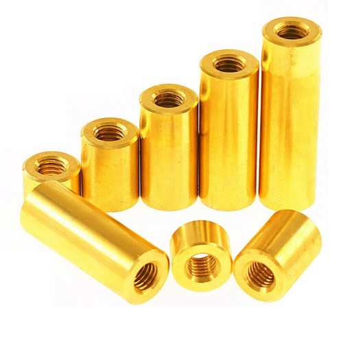 M3 Brass Round Spacers Female Threaded Standoff Pillar Spacer Studs 2mm - 60mm - Picture 2 of 9