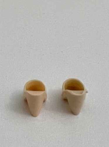 Vintage Barbie Beige Nude Closed Toe Heels Mules Unbranded Clone - Picture 6 of 12