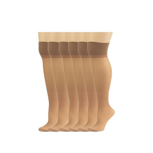 Damen Silikonfrei Overknee Transparent Stretch Strümpfe in 6 Paar Packungen - Bild 9 von 34