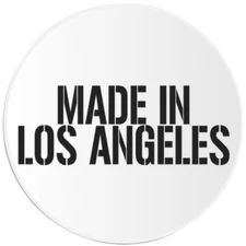 Made In Los Angeles - Circle Sticker Decal 3 Inch - California CA LA