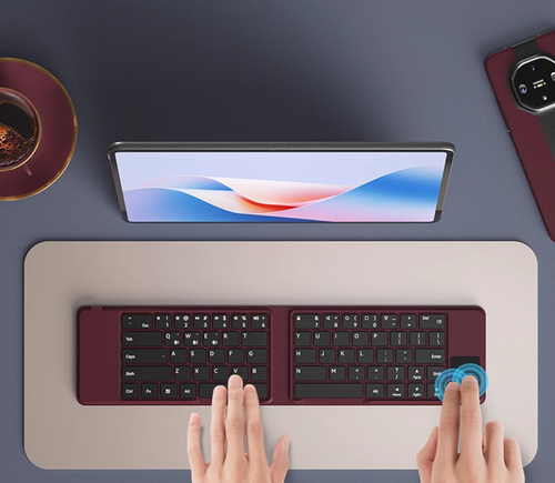 BOW Folding Keyboard Suitable For Huawei MateXT Original Bluetooth (Red) - Picture 4 of 9