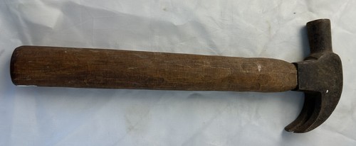 Martello da finitura rustico con manico intagliato a mano vintage - Foto 7 di 23
