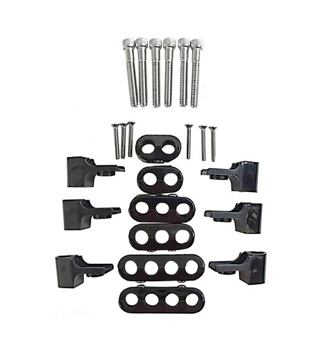 Taylor Cable 42501 V8 10.4mm Horizontal Wire Loom Kit Black 409 Valve cover - Bild 1 von 3