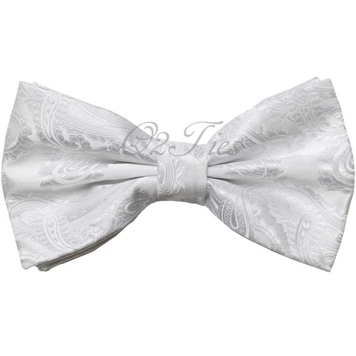 Men's Pre-Tied Butterfly Bow Tie Paisley Microfiber Bowtie Only BT600 - Picture 2 of 35