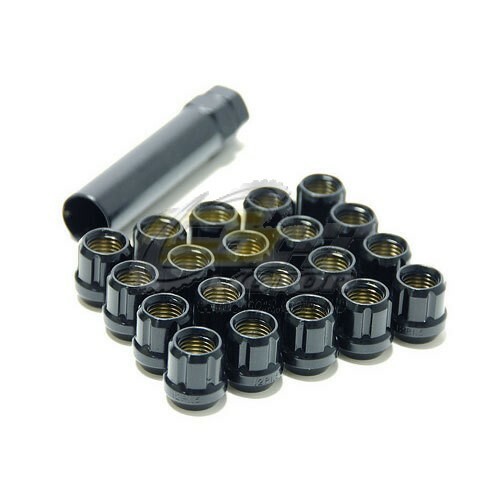 Muteki Short Lug Nuts Open End BLACK(12 x 1.25) - 31885B - Picture 1 of 1