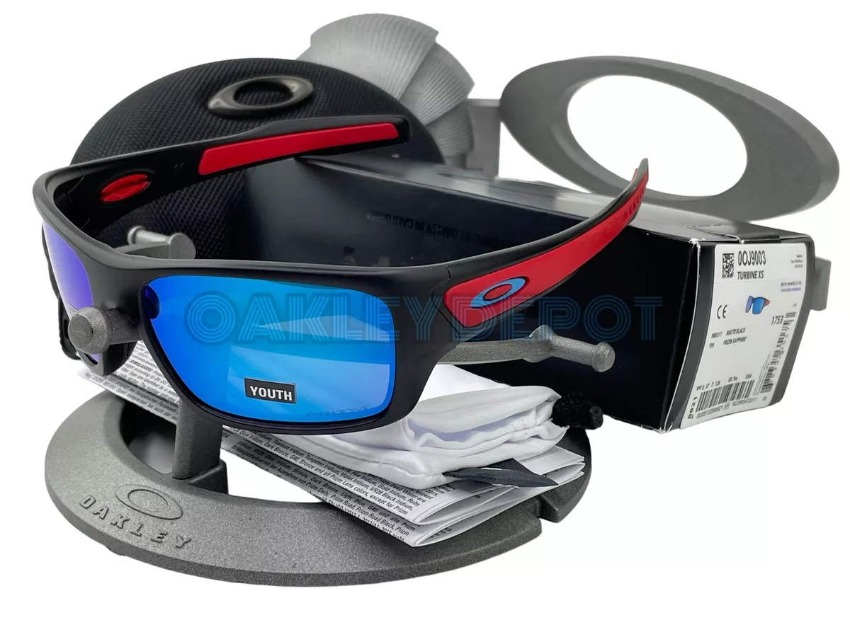 OAKLEY TURBINE XS 0J9003 MATTE BLACK PRIZM SAPPHIRE YOUTH