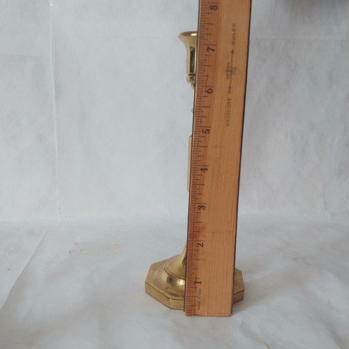 Seiden Solid Brass Candle Stick Holder 7.5 Inches Tall Round Base Collectible  - Picture 8 of 9