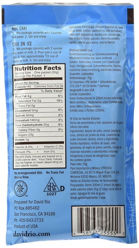 Elephant Vanilla Chai Tea Packets - 48 Single Serve 1.23 oz for Easy Enjoyment - Picture 5 of 7