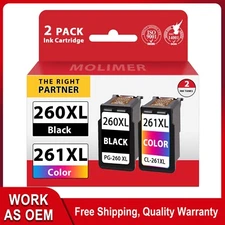 260XL 261XL Ink (1BK 1Color)  Replacement for Canon PG-260 CL-261 TS6420a