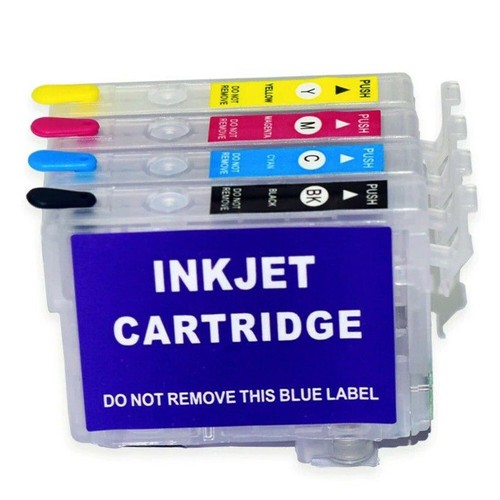 New For Epson WF 3733 3720 3730 Refillable Ink Cartridge T702 702XL Without Chip - Picture 4 of 6