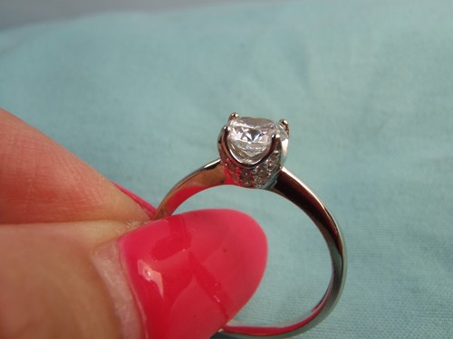 New Sterling Silver 925 3/4Ct Cubic Zirconia CZ Solitaire Engagement Ring 7 - Picture 18 of 24