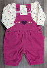Baby Girl Clothes Vintage Carter's 3-6 Month 2pc Pink Corduroy Overalls Outfit