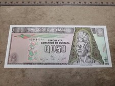 🇬🇹 Guatemala 1/2 Half Quetzal - 50 centavos  1989 P-72 unc Banknote 060124-2