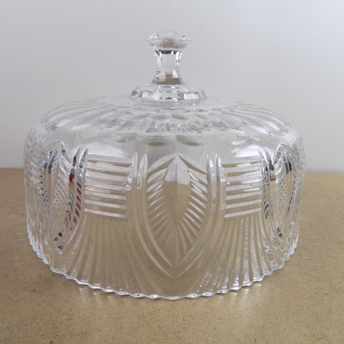 Godinger Crystal Shell Pattern Cake Dome 10.75" Across VGC - Picture 3 of 4