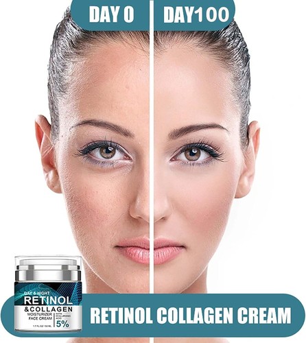 ANTI AGEING FACE CREAM 50ML RETINOL COLLAGEN HYALURONIC ANTI WRINKLE HAND CREAM - Picture 3 of 7
