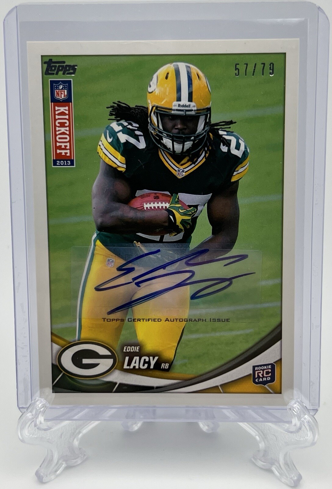 2013 Topps Kickoff Autograph Eddie Lacy #5 RC Auto Green Bay Packers