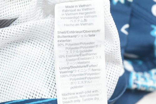 J.Crew Flew Swim Trunks Mens 31 Blue Tropical Floral Mesh Lined Drawstring Beach - Photo 6 sur 12