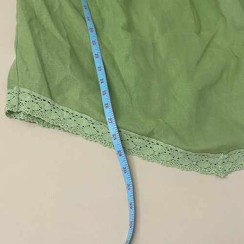 Autograph Woman Top Womens Plus 1X Green Linen Crochet Lace Trim Short Sleeve - Picture 10 of 10