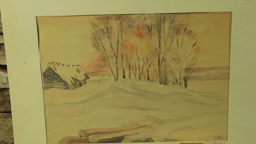 Paul Mayr Aquarell 1942 Sonnenaufgang Trostino Russland Weltkrieg Kriegsmalerei - Video 1 von 1