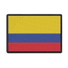 Columbia Flag Patch Embroidered Iron-on Columbian Emblem Applique Bogot