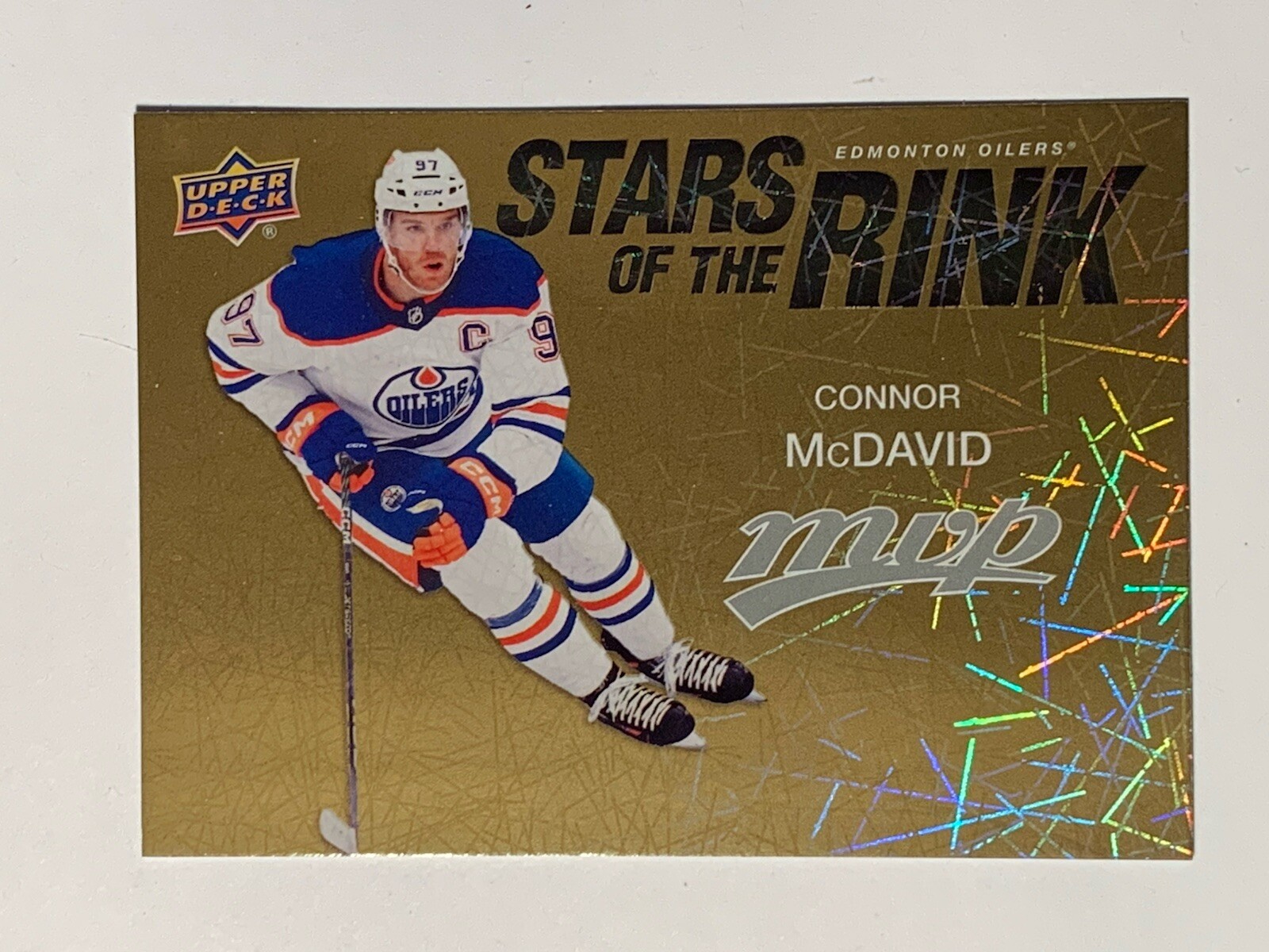 2023-24 UD MVP Stars Of The Rink Gold CONNOR McDAVID Edmonton Oilers Card# SS-4