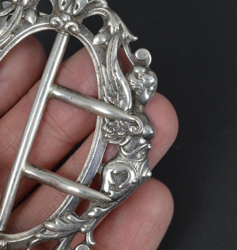 Fibbia per cintura infermiere inglese edoardiana in argento - Foto 9 di 10