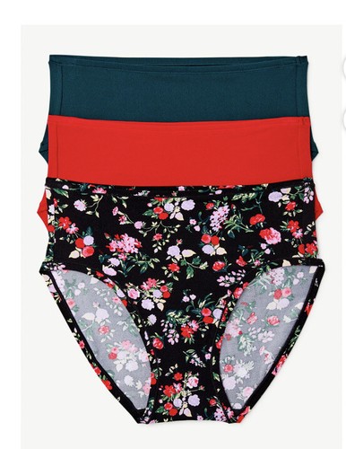 Joyspun Women's Infinite Comfort Stretch Hipster Panties, 3-Pack, Size Small 4-6 - Picture 1 of 3