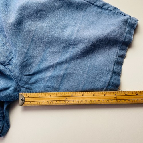 GANT Blue Relaxed Fit Sun Faded Linen Shorts Size M - Picture 10 of 13