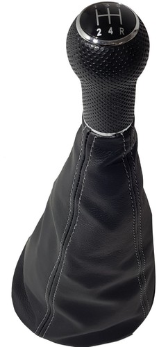 Passt für VW BUS BULLI T4 5Gang SCHALTKNAUF SCHALTSACK TRANSPORTER NAHT GRAU /D3 - Bild 1 von 2