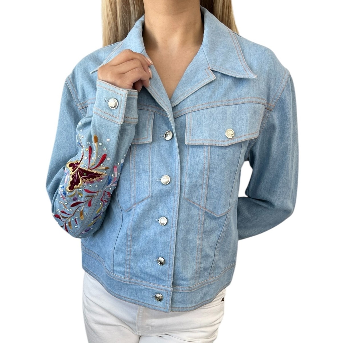 Christian Dior 38デニムニットジャケット先取り秋物　デイオール Christian Dior Vintage Denim Jacket #38 Embroidery