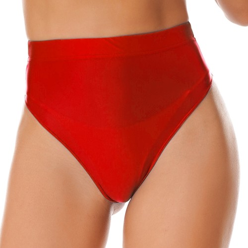 Women's Glossy Briefs Shiny High Waisted Dance Yoga Bottoms High Cut Briefs Sexy - Picture 81 of 106