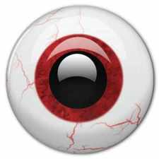 SET OF 2 BLOOD SHOT EYEBALLS 3" PINBACK BUTTONS HALLOWEEN COSTUME PROP COSPLAY