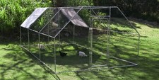 Walnest 20ft x 10ft x 6.5ft Large Metal Walk-in Chicken Coop Run Cage Hen House 11