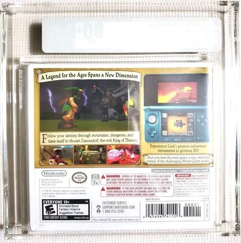 VGA 80+ Legend of Zelda Ocarina of Time 3D Graded Sealed First Revision 3DS RARE - Picture 2 of 6