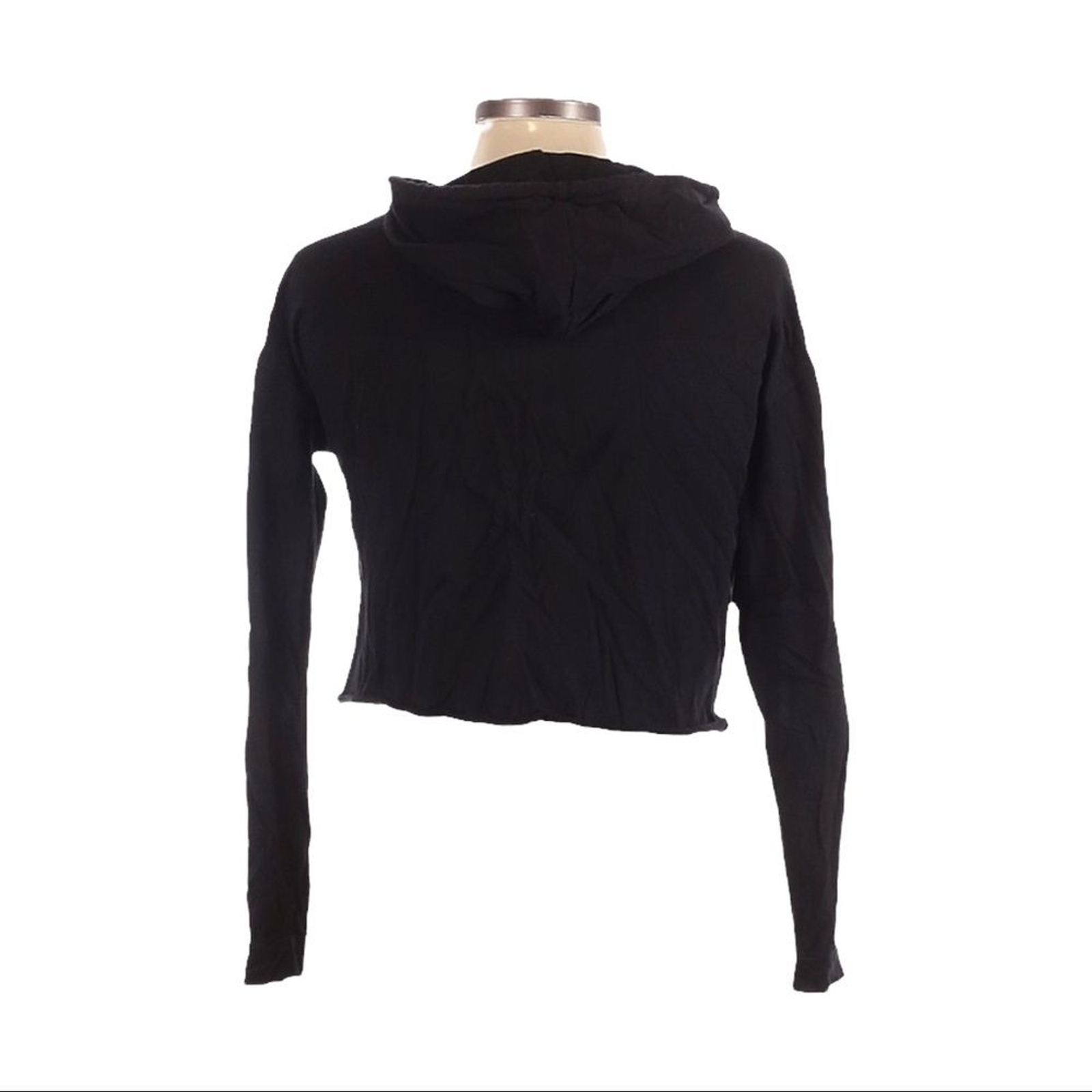 Local Lab Good Vibes Only Crop Pullover Black Str… - image 2