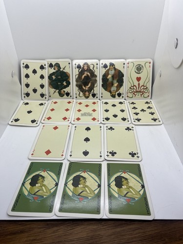 1979 Art Nouveau Canasta Bridge Double Deck Cards Altenburg Stralsunder - Picture 7 of 12