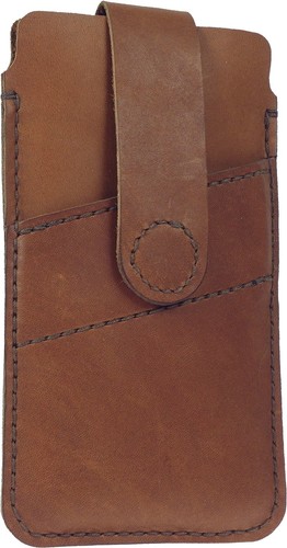 FUNDA DE BOLSILLO DE CUERO GENUINO COSIDA A MANO CORREA MAGNÉTICA TARJETA PARA TELÉFONOS - Imagen 10 de 12