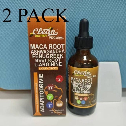 Organic Maca Root Liquid Drops Ashwagandha Fenugreek Beet Root and L-Arginine
