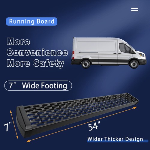 7in Rear Side Running Board Step Kit For 2015-2023 Ford Transit-150 250 ...