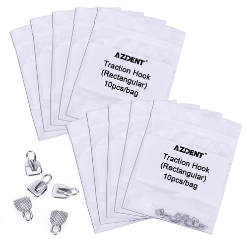 AZDENT Dental Orthodontic Lingual Buttons Bondable Round /Rectangular Mesh Base - Picture 42 of 59