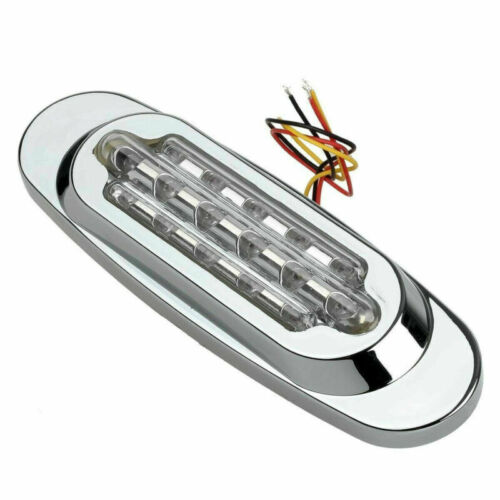 20x 6.5"Amber LED Semi Truck Trailer Side Marker Clearance Lights w/Chrome Bezel - Foto 6 di 9